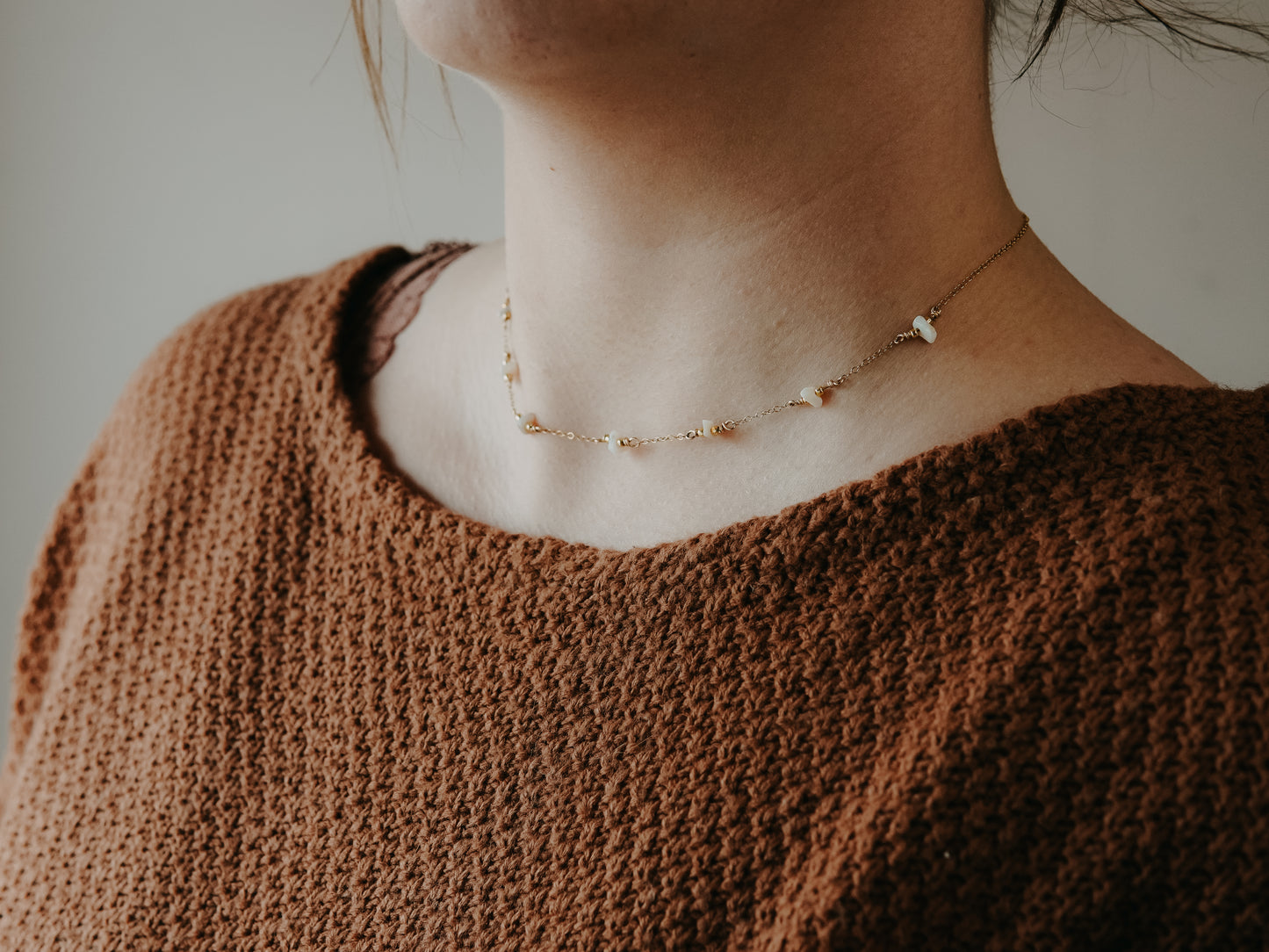 14k Gold Filled Opal Necklace